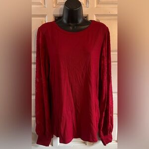 Elegant Red Women's Top